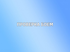 Проверка боем