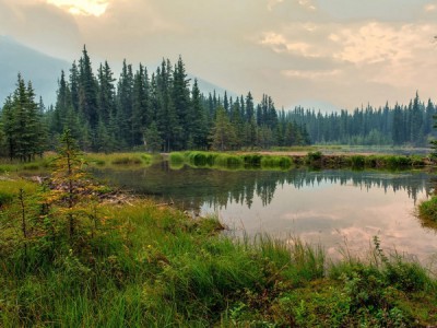 Дикое озеро в Якутской тайге