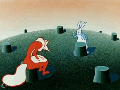 Как лиса зайца догоняла