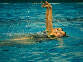 Синхронное плавание. Кубок мира. Смешанные дуэты. Техническая программа. Трансляция из Франции