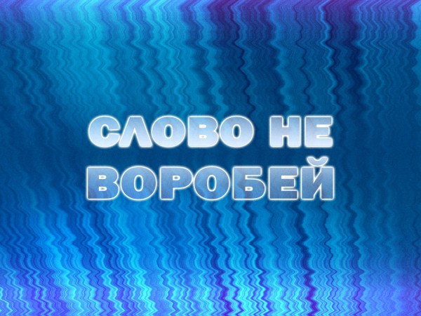 Премьера. Слово не воробей