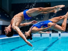 Прыжки в воду. Кубок мира. Суперфинал. Женщины. Синхронные прыжки. Трамплин 3 м. Прямая трансляция из Китая