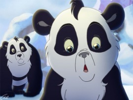 Смелый большой панда