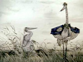 Цапля и журавль