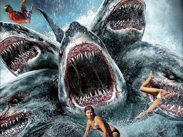 Нападение пятиголовой акулы