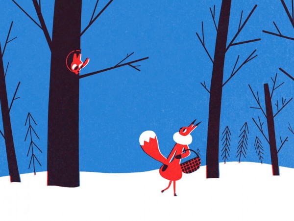 Бельчонок и санки (2)