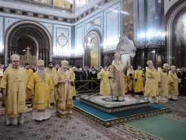 Патриарший новогодний молебен в Храме Христа Спасителя